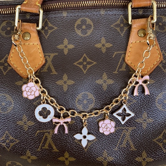 Handbags - BRAND NEW GOLD TONE FLOWER MONOGRAM BAG CHARM